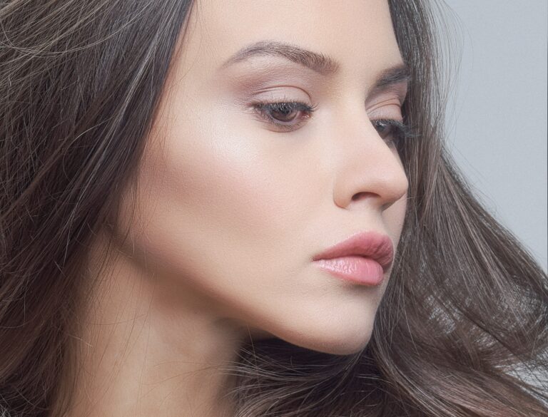 Side of woman's face