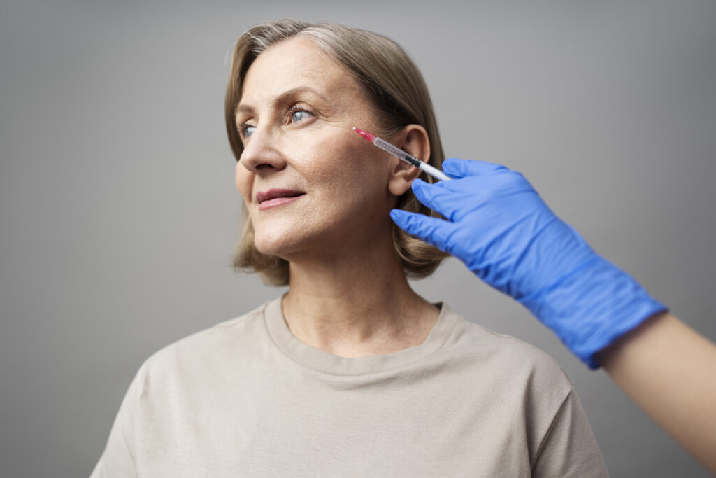 Woman preparing to receive sculptra